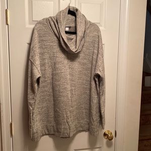 NWOT Pure Energy Gray Sparkling Cowl Neck Sweater…size 3X